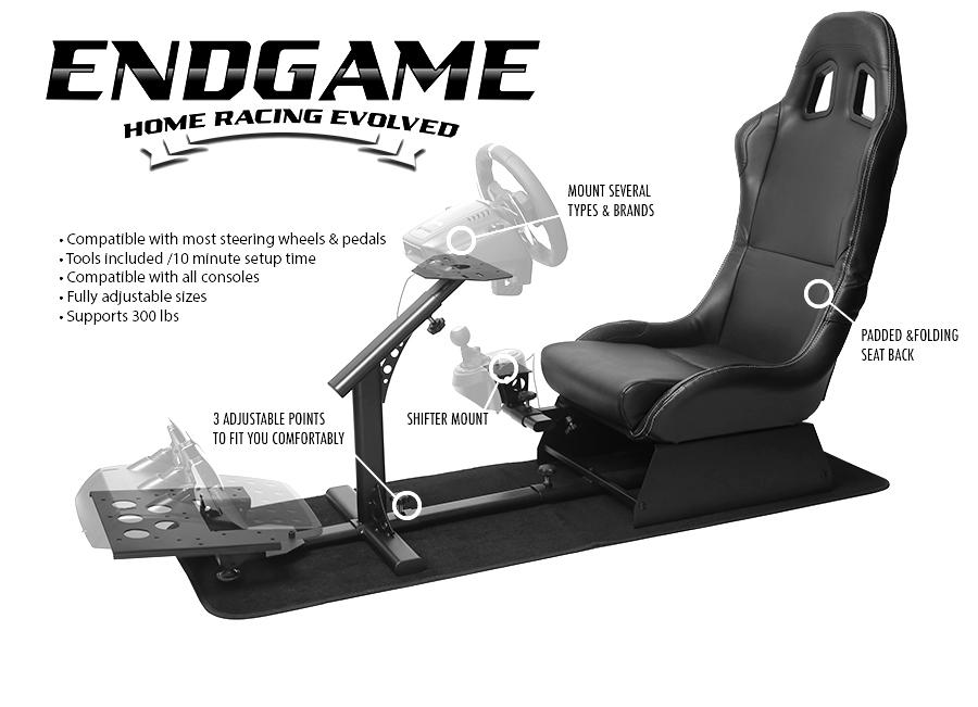 Racing Simulator Cockpit w/ Logitech G27 Wheel, Pedals, and Shifter